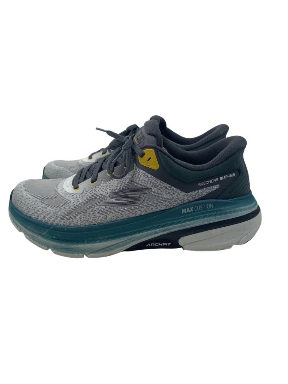 Skechers Hands Free Slip-Ins Max Cushioning Arch Fit 2.0 Gray/Teal Mens US 11